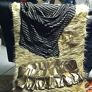 Gold Super Mini Cosplay Skirt